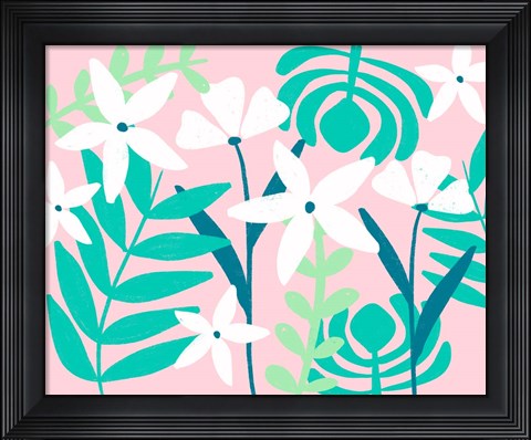 Framed Tropical Leaves Print