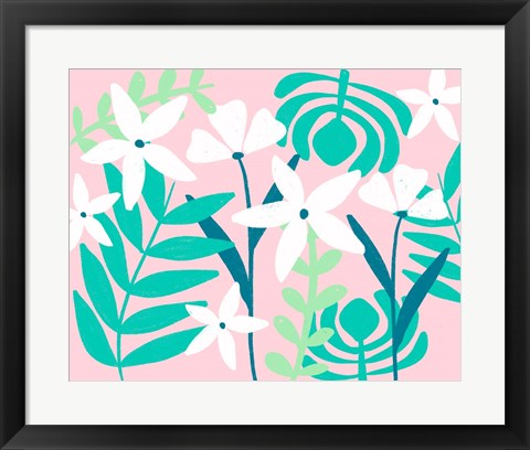 Framed Tropical Leaves Print