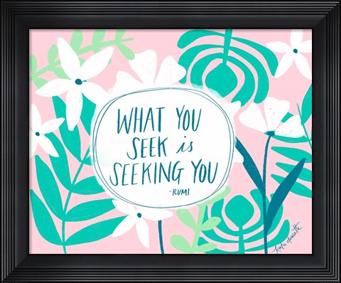 Framed Seeking You Print