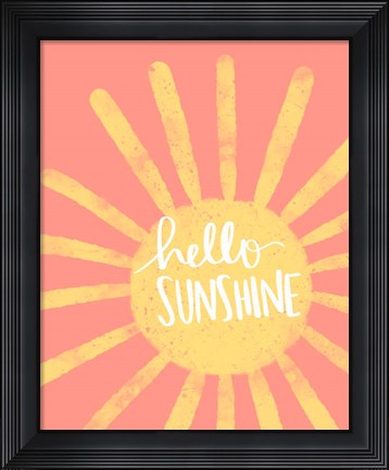 Framed Coral Sunshine Print