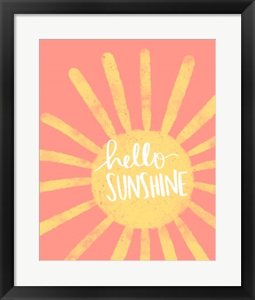 Framed Coral Sunshine Print