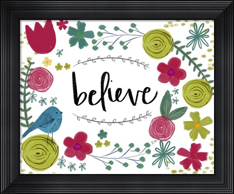 Framed Believe Print