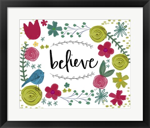 Framed Believe Print