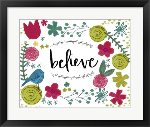 Framed Believe Print