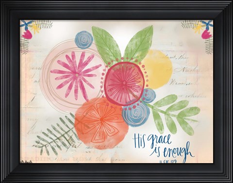 Framed His Grace is Enough Print