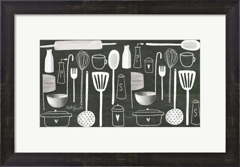 Framed Kitchen Utensils Print