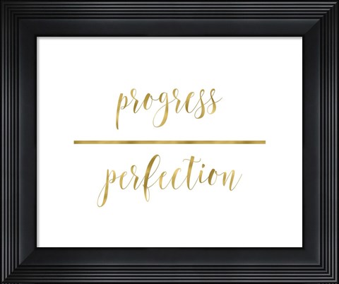 Framed Progress Over Perfection Print