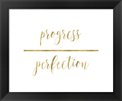 Framed Progress Over Perfection Print