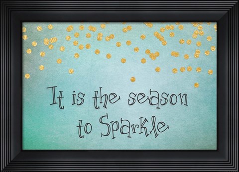 Framed Sparkle Teal Print