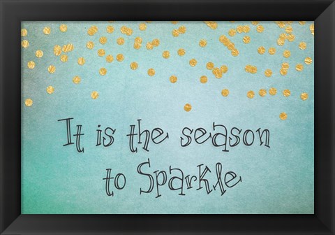 Framed Sparkle Teal Print