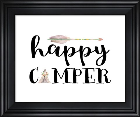 Framed Happy Camper I Print
