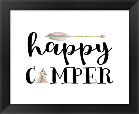 Framed Happy Camper I Print