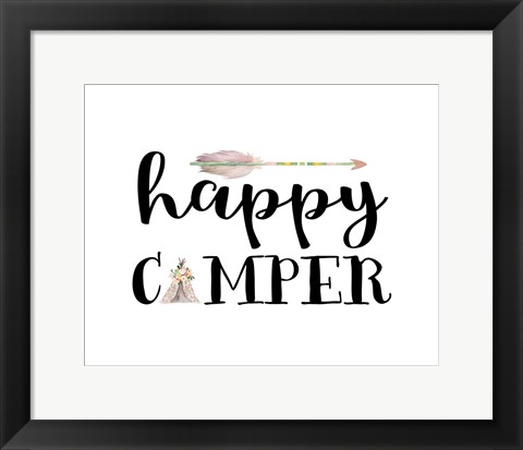 Framed Happy Camper I Print