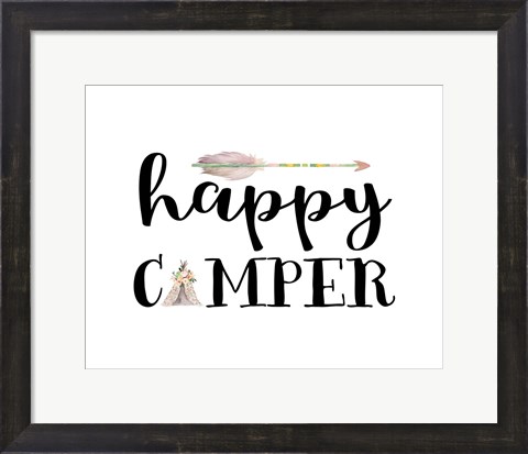 Framed Happy Camper I Print