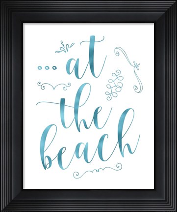 Framed At the Beach - Blue Print