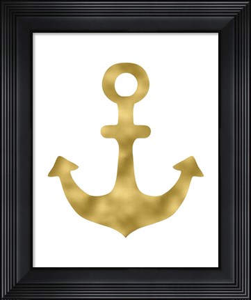 Framed Gold Anchor Print