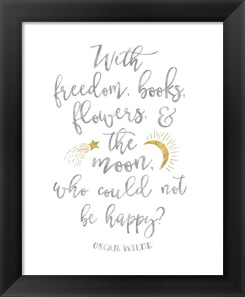Framed Oscar Wilde Freedom Quote Print