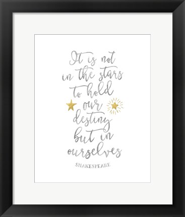 Framed Shakespeare Destiny Quote Print