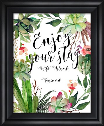 Framed Enjoy Your Stay Print