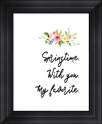Framed Springtime With You II Print