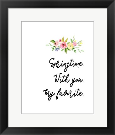 Framed Springtime With You II Print