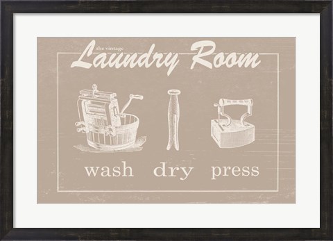 Framed Vintage Laundry Print