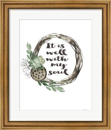 Framed Well With My Soul - Wreath Print