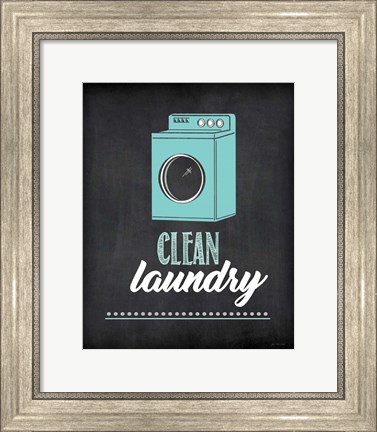 Framed Clean Laundry Print