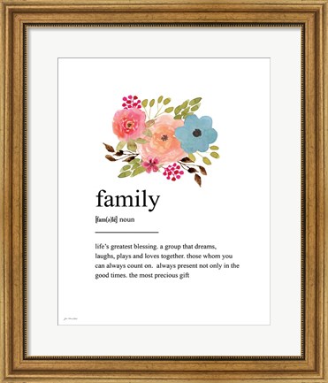 Framed Family Definition Print