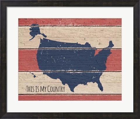 Framed This is My Country Print