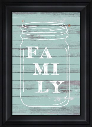 Framed Family Mason Jar Print