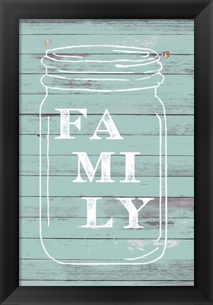 Framed Family Mason Jar Print