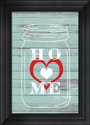 Framed Home Mason Jar Print