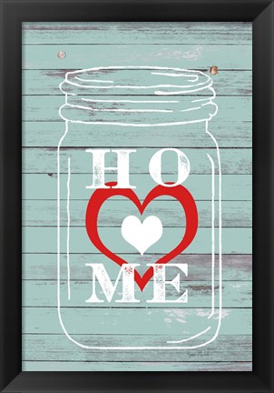 Framed Home Mason Jar Print