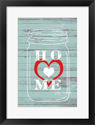 Framed Home Mason Jar Print