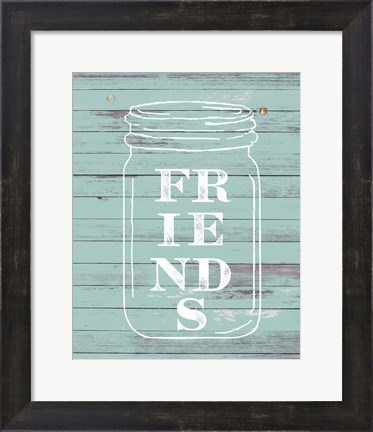 Framed Friends Mason Jar Print
