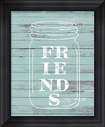 Framed Friends Mason Jar Print