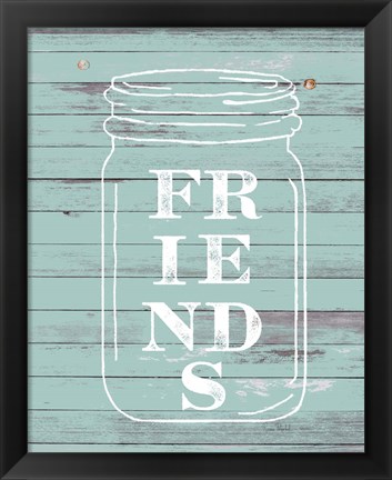 Framed Friends Mason Jar Print