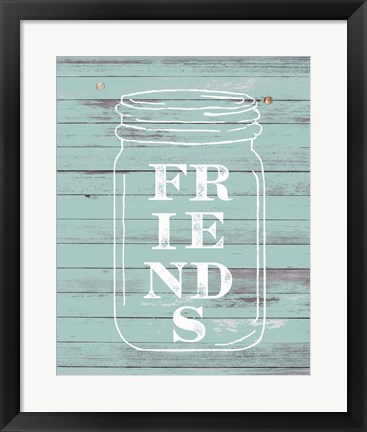 Framed Friends Mason Jar Print