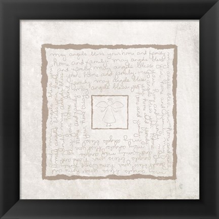 Framed Angels Bless Your Home Print