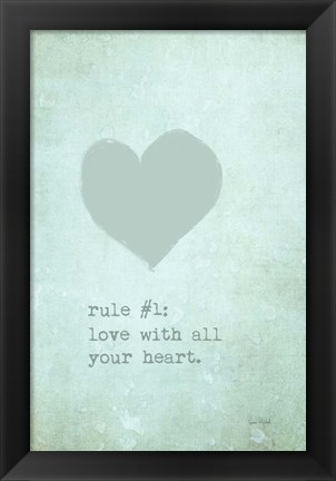 Framed Love with All Your Heart Print