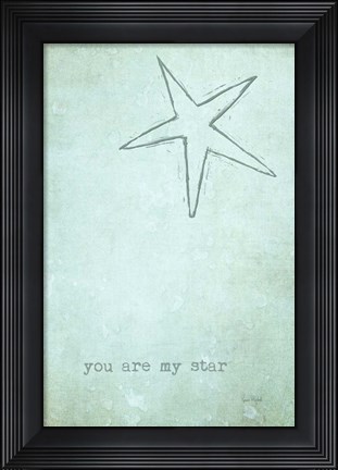 Framed You Are My Star Print