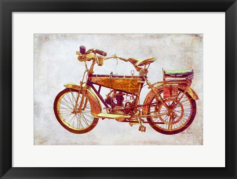 Framed Vintage Motorcycle Print