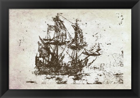 Framed Primitive Frigate II Print