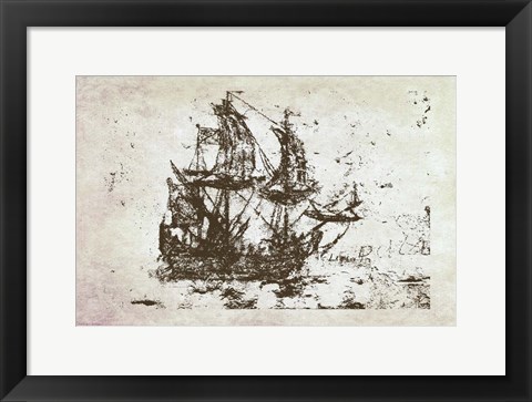 Framed Primitive Frigate II Print