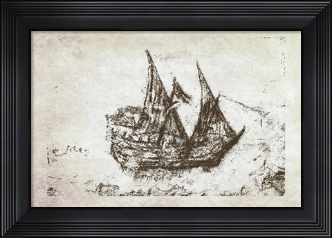 Framed Primitive Frigate III Print