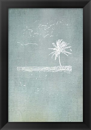 Framed Beach Palm I Print