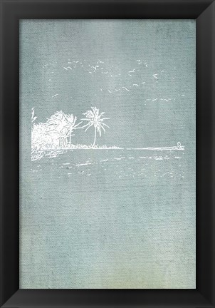 Framed Beach Palm II Print