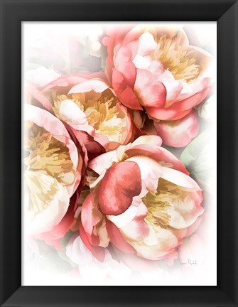 Framed Peach Peony Print