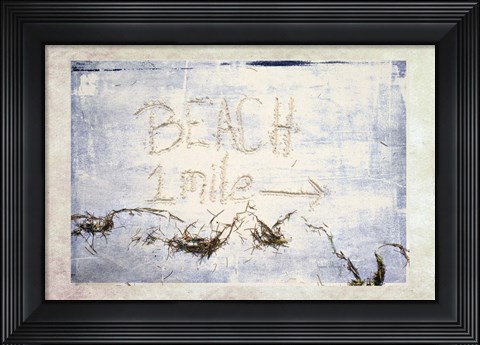 Framed Beach 1 Mile Print